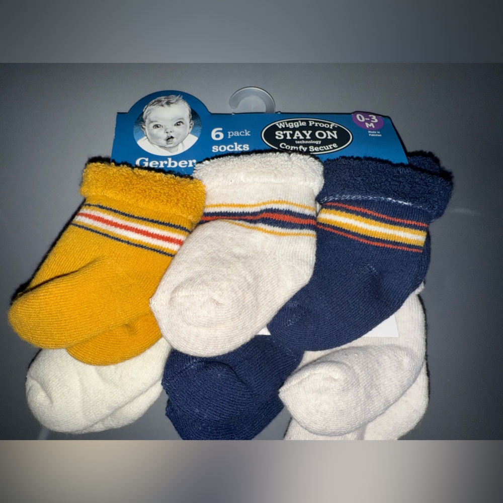 Gerber Baby Socks 6-Pack